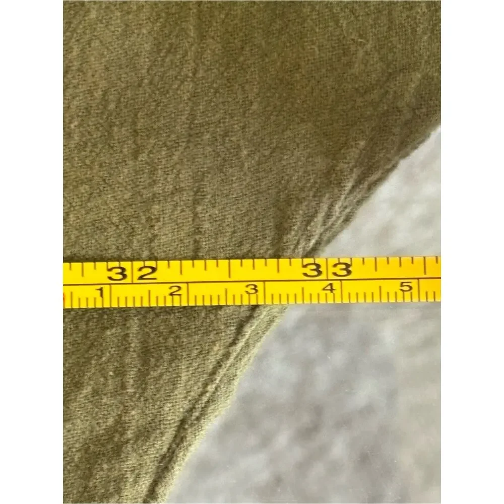 LINEN Olive Green Relaxed Tunic with Side Pockets - Picture 4 of 6